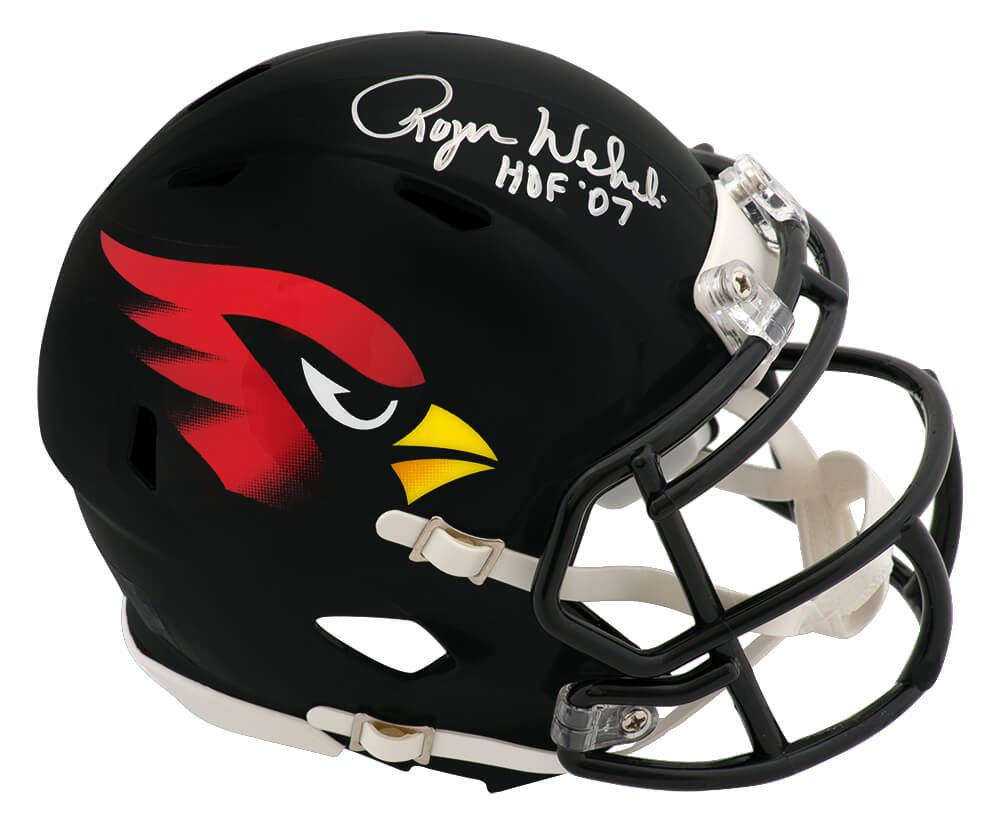 Roger Wehrli Signed Arizona Cardinals 2022 Alternate Black Riddell Speed Mini Helmet w/HOF'07 - WEHMIN305 - Roger Wehrli Signed Arizona Cardinals 2022 Alternate Black Riddell Speed Mini Helmet w/HOF'07 product image