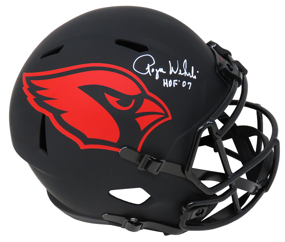 Roger Wehrli Signed Cardinals Eclipse Black Matte Riddell Full Size Speed Replica Helmet w/HOF'07 - WEHREP301 - Roger Wehrli Signed Cardinals Eclipse Black Matte Riddell Full Size Speed Replica Helmet w/HOF'07 product image