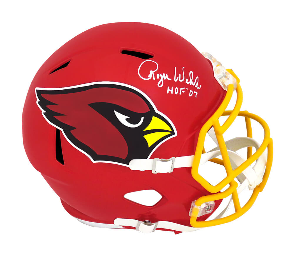 Roger Wehrli Signed Cardinals FLASH Riddell Full Size Speed Replica Helmet w/HOF'07 - WEHREP304 - Roger Wehrli Signed Cardinals FLASH Riddell Full Size Speed Replica Helmet w/HOF'07 product image