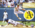 Walt Weiss Signed Oakland A's Turning Double Play Action 8x10 Photo w/88 AL ROY - WEI08P100 - Walt Weiss Signed Oakland A's Turning Double Play Action 8x10 Photo w/88 AL ROY product image