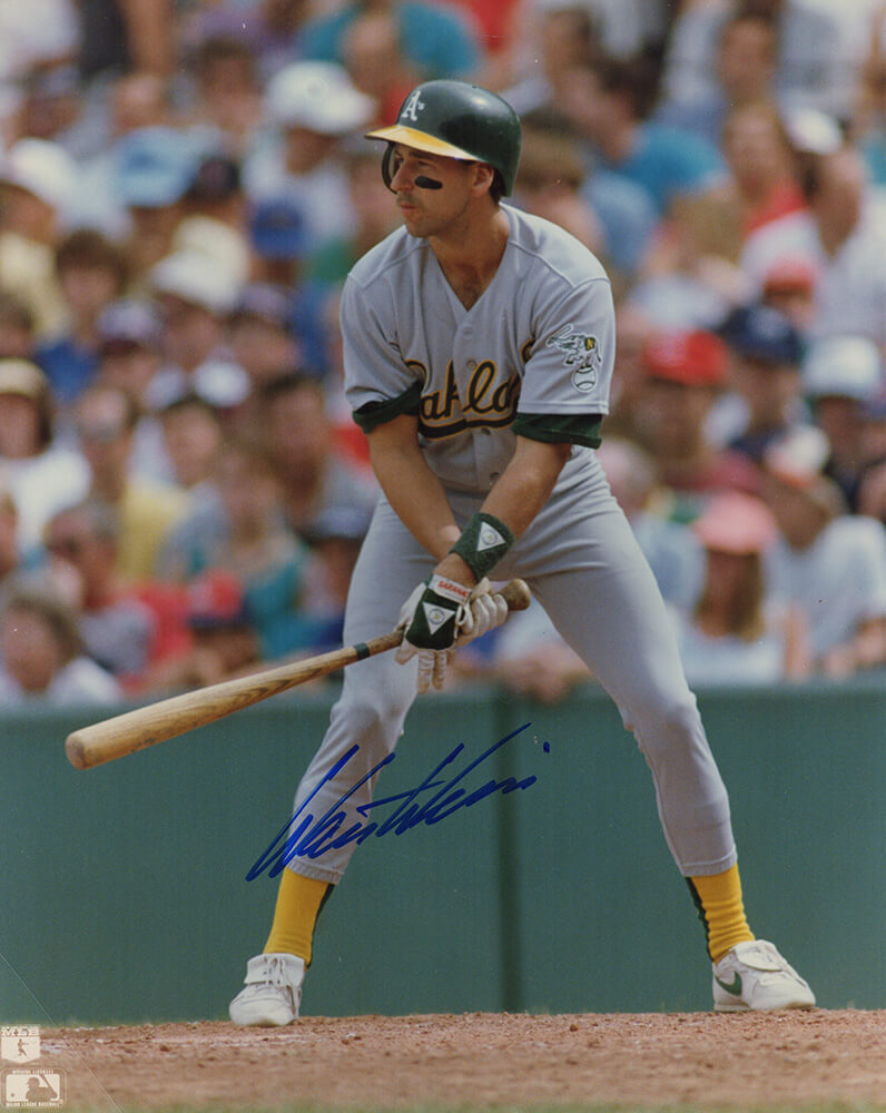 Walt Weiss Signed Oakland A's Grey Jersey Batting 8x10 Photo - WEI08P101 - Walt Weiss Signed Oakland A's Grey Jersey Batting 8x10 Photo product image