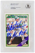 Walt Weiss Signed Signed Oakland A's 1988 Topps Traded Rookie Baseball Trading Card w/88 AL ROY - (Beckett Encapsulated) - WEICAR102 - Walt Weiss Signed Signed Oakland A's 1988 Topps Traded Rookie Baseball Trading Card w/88 AL ROY - (Beckett Encapsulated) product image