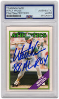 Walt Weiss Signed 1988 Topps Traded Rookie Baseball Card #126T w/88 AL ROY - (PSA Encapsulated) - WEICAR105 - Walt Weiss Signed 1988 Topps Traded Rookie Baseball Card #126T w/88 AL ROY - (PSA Encapsulated) product image