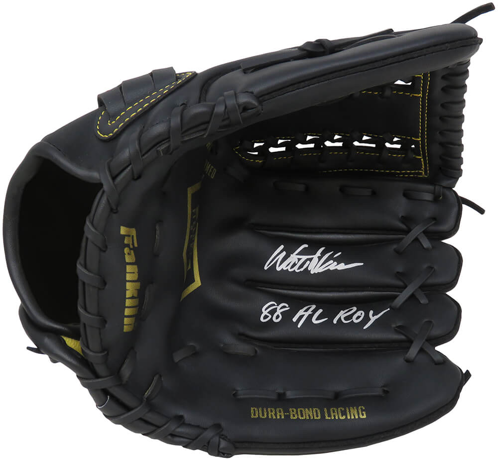 Walt Weiss Signed Franklin FlexMaster Black Baseball Fielders Glove w/88 AL ROY - WEIGLV100 - Walt Weiss Signed Franklin FlexMaster Black Baseball Fielders Glove w/88 AL ROY product image