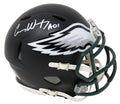 Carson Wentz Signed Philadelphia Eagles Flat Black Matte Riddell Speed Mini Helmet - WENMIN301 - Carson Wentz Signed Philadelphia Eagles Flat Black Matte Riddell Speed Mini Helmet product image