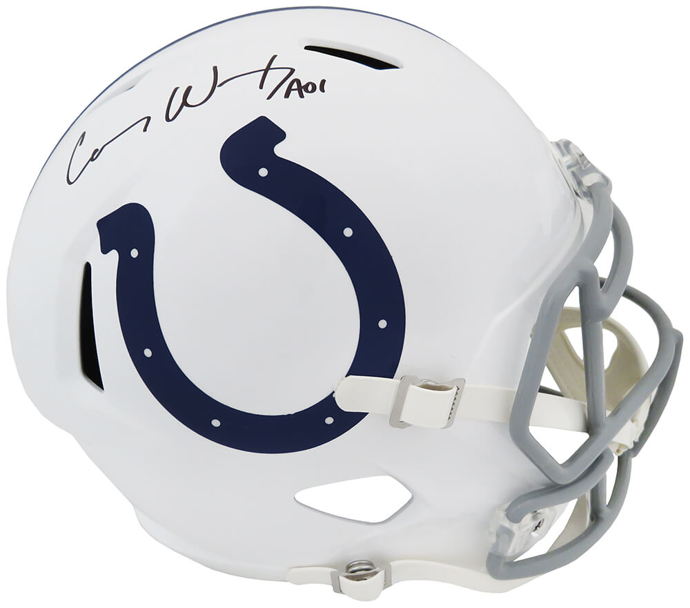 Carson Wentz Signed Indianapolis Colts Riddell Full Size Speed Replica Helmet (Fanatics) - WENREP301 - Carson Wentz Signed Indianapolis Colts Riddell Full Size Speed Replica Helmet (Fanatics) product image