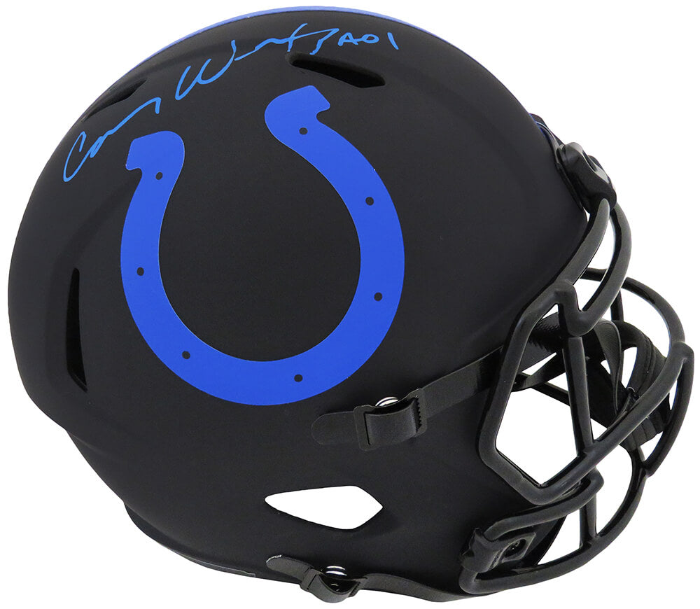 Carson Wentz Signed Indianapolis Colts Eclipse Riddell Full Size Speed Replica Helmet (Fanatics) - WENREP302 - Carson Wentz Signed Indianapolis Colts Eclipse Riddell Full Size Speed Replica Helmet (Fanatics) product image