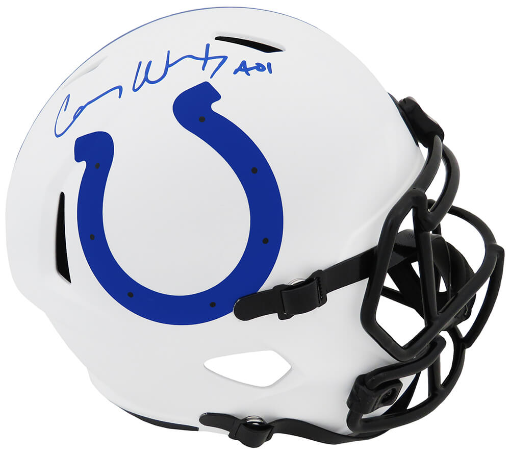 Carson Wentz Signed Indianapolis Colts Lunar Eclipse Riddell Full Size Speed Replica Helmet (Fanatics) - WENREP303 - Carson Wentz Signed Indianapolis Colts Lunar Eclipse Riddell Full Size Speed Replica Helmet (Fanatics) product image