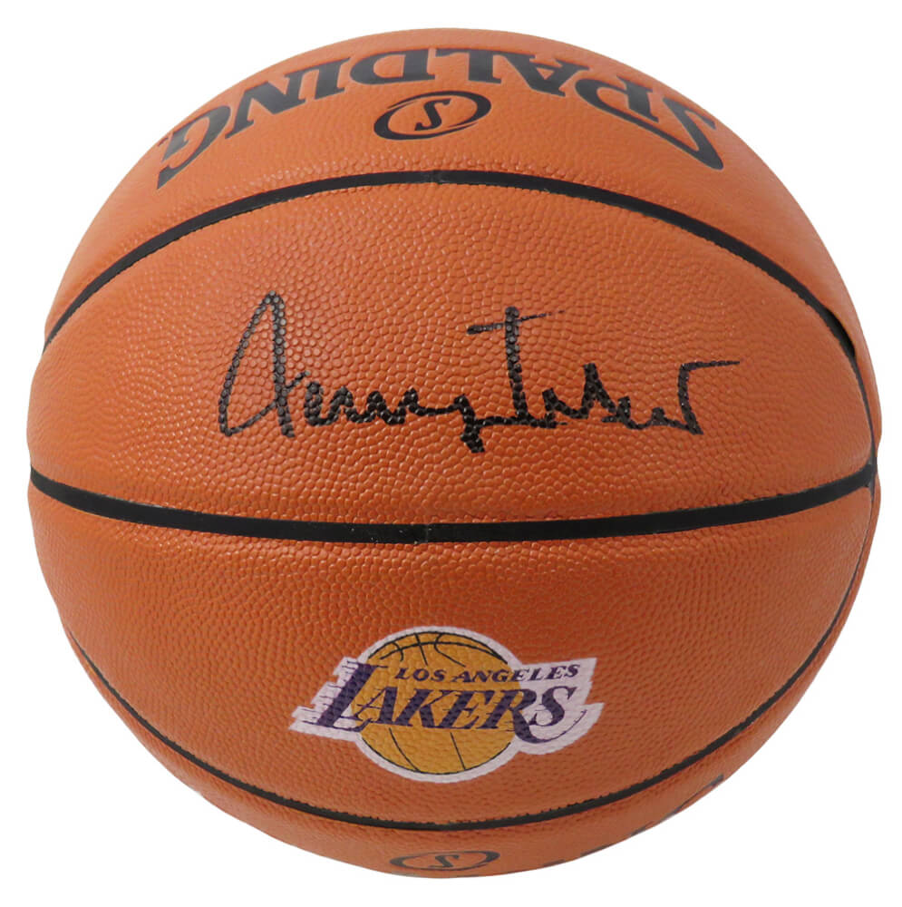 Jerry West Signed Spalding Los Angeles Lakers Logo Game Series Replica NBA Basketball - WESBSK206 - Jerry West Signed Spalding Los Angeles Lakers Logo Game Series Replica NBA Basketball product image