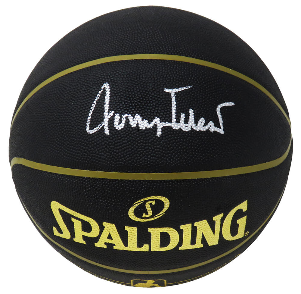 Jerry West Signed Spalding Elevation Black NBA Basketball - WESBSK207 - Jerry West Signed Spalding Elevation Black NBA Basketball product image
