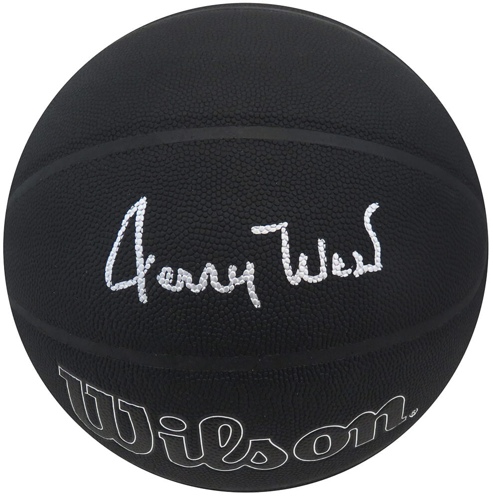 Jerry West Signed Wilson 75th Anniversary Logo Black NBA Basketball - WESBSK209 - Jerry West Signed Wilson 75th Anniversary Logo Black NBA Basketball product image