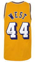 Jerry West Signed Los Angeles Lakers Gold 1971-72 Throwback M&N Swingman Basketball Jersey - WESJRY201 - Jerry West Signed Los Angeles Lakers Gold 1971-72 Throwback M&N Swingman Basketball Jersey product image