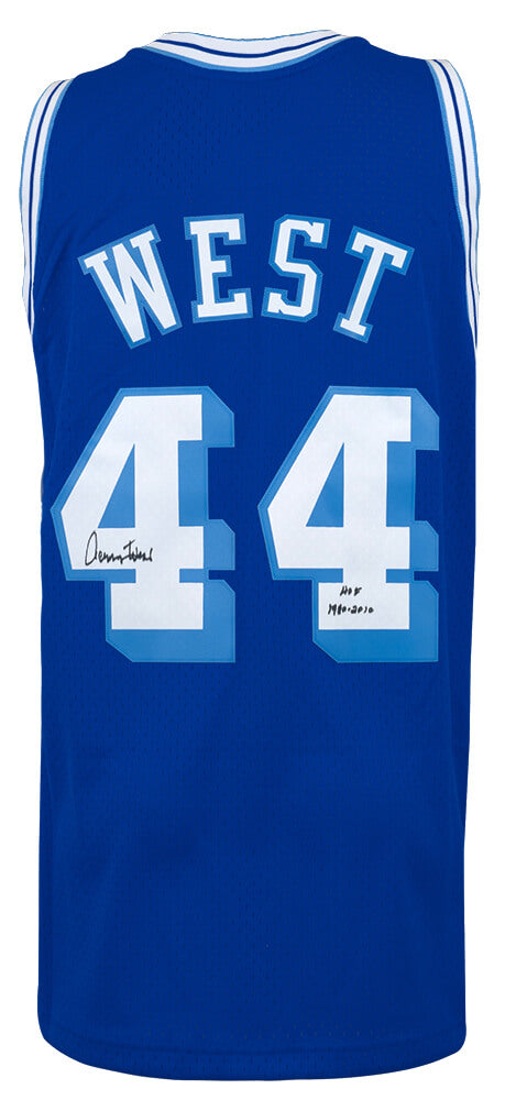 Jerry West Signed Los Angeles Lakers Blue 1960-61 Throwback M&N Swingman Basketball Jersey w/HOF 1980, 2010 - WESJRY202 - Jerry West Signed Los Angeles Lakers Blue 1960-61 Throwback M&N Swingman Basketball Jersey w/HOF 1980, 2010 product image