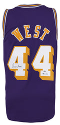Jerry West Signed Los Angeles Lakers Purple 1971-72 Throwback M&N Swingman Basketball Jersey w/HOF 1980, 2010 - WESJRY203 - Jerry West Signed Los Angeles Lakers Purple 1971-72 Throwback M&N Swingman Basketball Jersey w/HOF 1980, 2010 product image