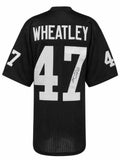 Tyrone Wheatley Signed Black Custom Football Jersey - WHEJRY302 - Tyrone Wheatley Signed Black Custom Football Jersey product image