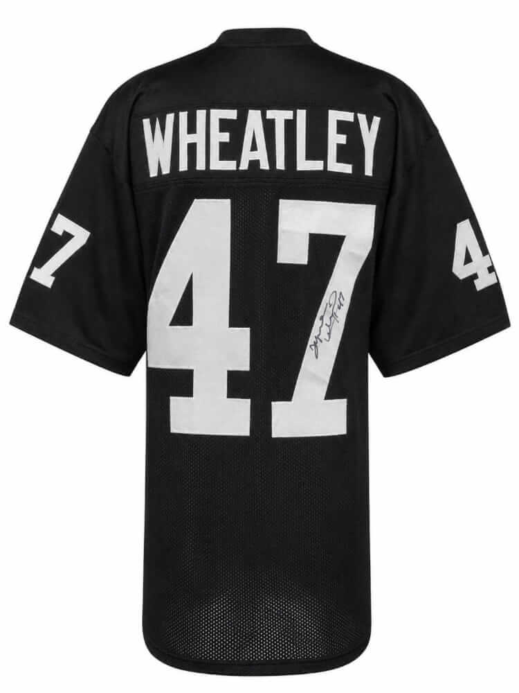 Tyrone Wheatley Signed Black Custom Football Jersey - WHEJRY302 - Tyrone Wheatley Signed Black Custom Football Jersey product image
