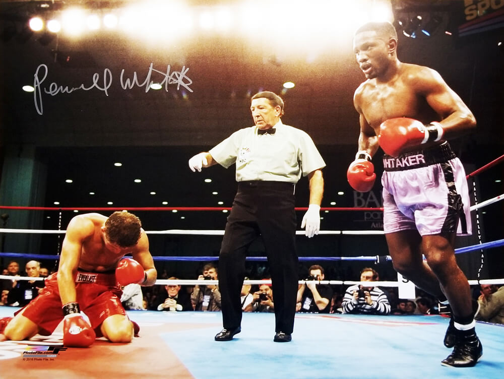Pernell Whitaker Signed Boxing Action 16x20 Photo - WHI16P500 - Pernell Whitaker Signed Boxing Action 16x20 Photo product image