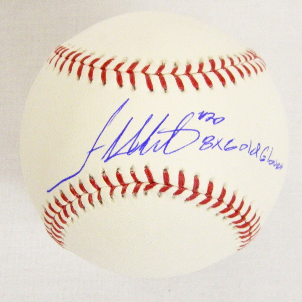 Frank White Signed Official MLB Baseball w/8x Gold Gloves - WHIBSB100 - Frank White Signed Official MLB Baseball w/8x Gold Gloves product image