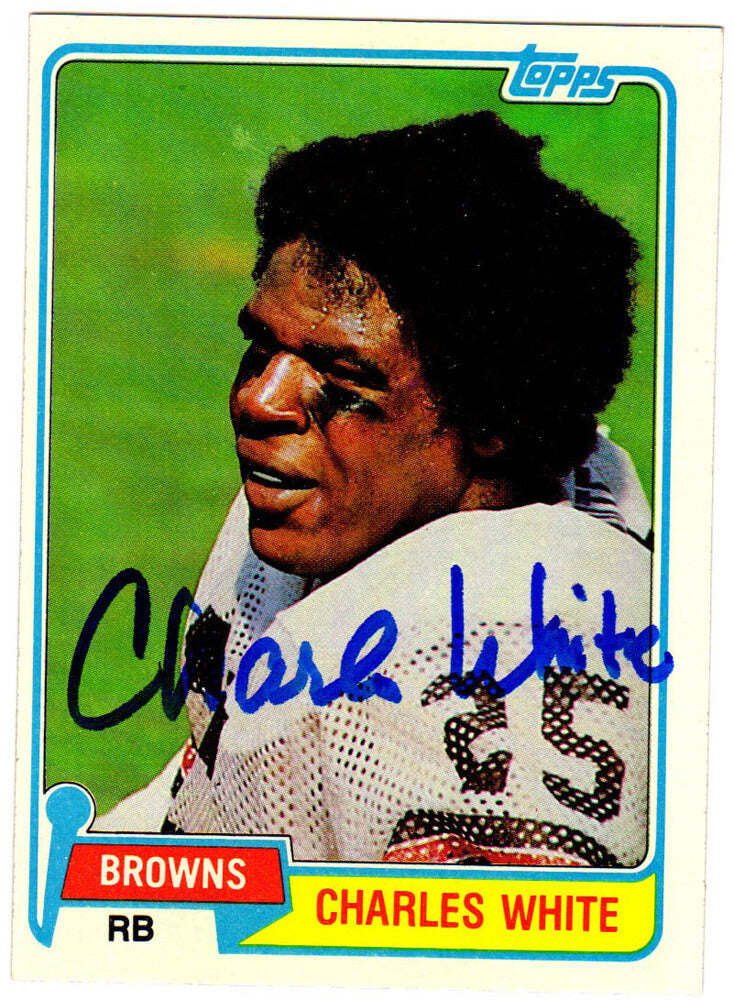 Charles White Signed Browns 1981 Topps Card #69 - WHICAR320 - Charles White Signed Browns 1981 Topps Card #69 product image