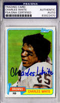 Charles White Signed Cleveland Browns 1981 Topps Rookie Card #69  - PSA/DNA - WHICAR321 - Charles White Signed Cleveland Browns 1981 Topps Rookie Card #69 - PSA/DNA product image