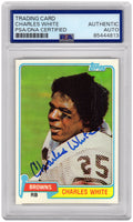 Charles White Signed Cleveland Browns 1981 Topps Football Rookie Card #69  - (PSA Encapsulated) - WHICAR325 - Charles White Signed Cleveland Browns 1981 Topps Football Rookie Card #69 - (PSA Encapsulated) product image