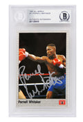Pernell Whitaker Signed 1991 All World Boxing Trading Card #11 - (Beckett Encapsulated) - WHICAR500 - Pernell Whitaker Signed 1991 All World Boxing Trading Card #11 - (Beckett Encapsulated) product image