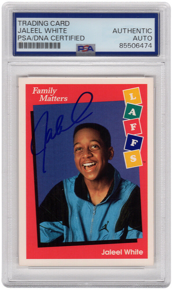 Jaleel White Signed 1991 Impel Laffs 'Family Matters' Steve Urkel Trading Card #27 - (PSA Encapsulated) - WHICAR510 - Jaleel White Signed 1991 Impel Laffs 'Family Matters' Steve Urkel Trading Card #27 - (PSA Encapsulated) product image