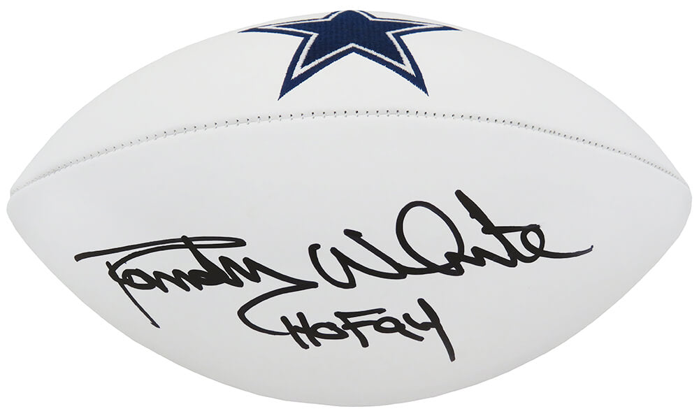 Randy White Signed Dallas Cowboys Wilson White Logo Football w/HOF'94 - WHIFTB316 - Randy White Signed Dallas Cowboys Wilson White Logo Football w/HOF'94 product image