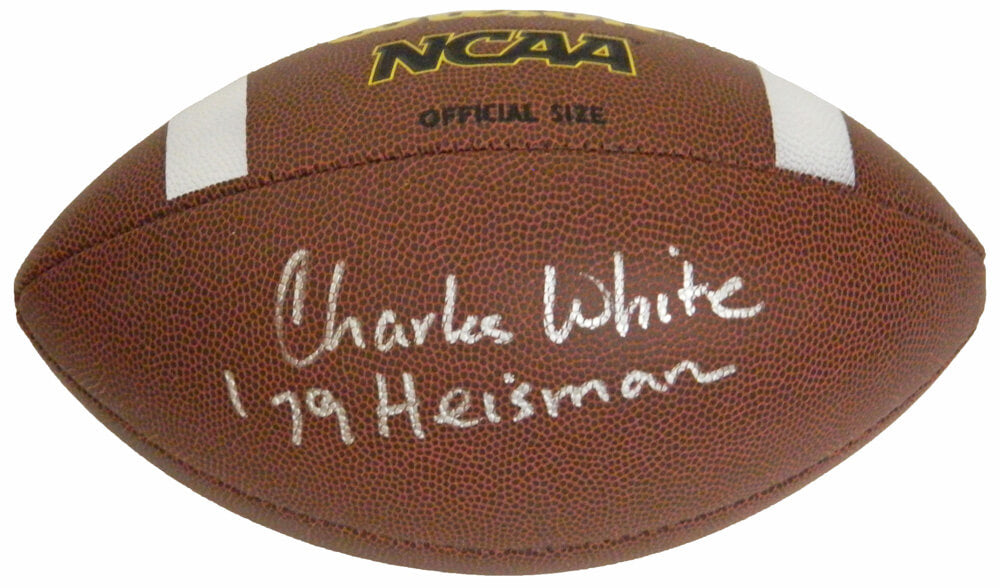 Charles White Signed Wilson NCAA Full Size Football w/79 Heisman - WHIFTB320 - Charles White Signed Wilson NCAA Full Size Football w/79 Heisman product image