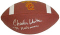 Charles White Signed USC Trojan Logo Football w/79 Heisman - WHIFTB321 - Charles White Signed USC Trojan Logo Football w/79 Heisman product image
