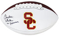 Charles White Signed USC Trojan White Logo Football w/79 Heisman - WHIFTB324 - Charles White Signed USC Trojan White Logo Football w/79 Heisman product image