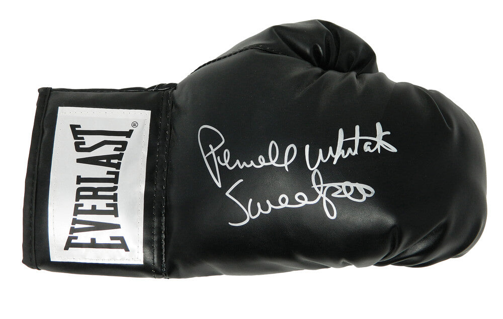 Pernell Whitaker Signed Everlast Black Boxing Glove w/Sweet Pea - WHIGLV504 - Pernell Whitaker Signed Everlast Black Boxing Glove w/Sweet Pea product image