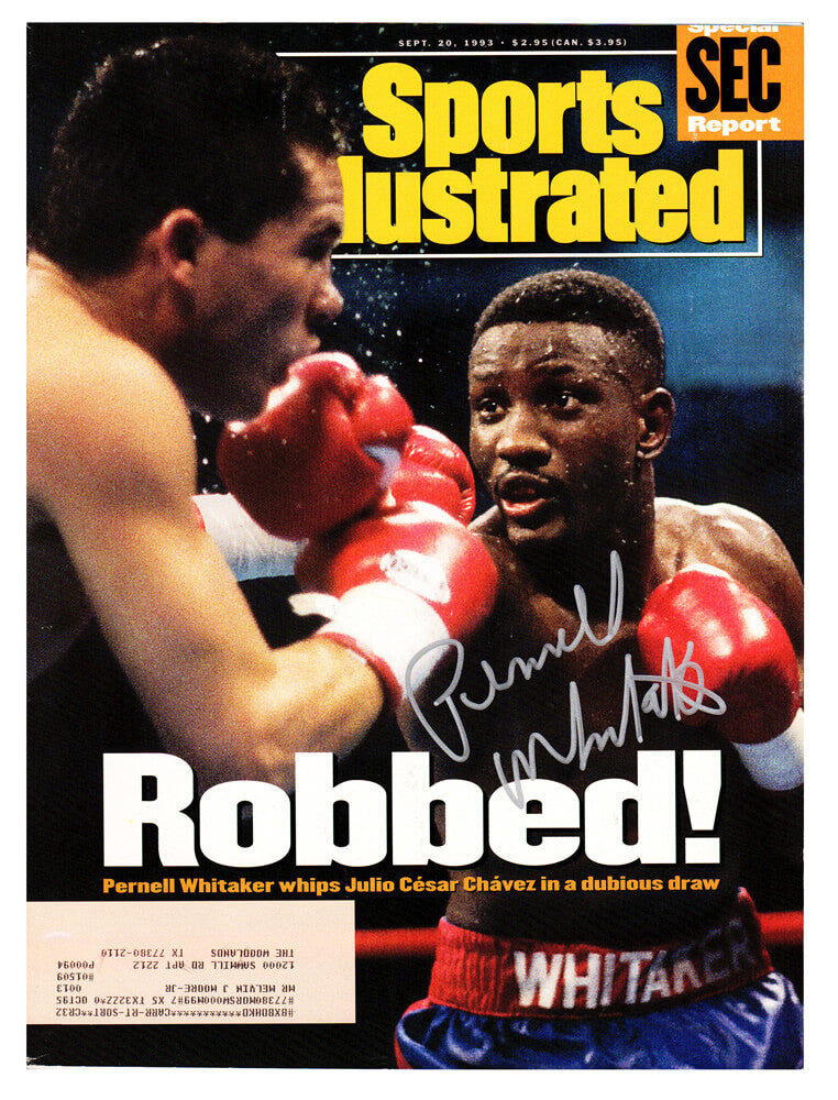 Pernell Whitaker Signed Sports Illustrated 'Robbed' September 20, 1993 Original Magazine - WHIMAG501 - Pernell Whitaker Signed Sports Illustrated 'Robbed' September 20, 1993 Original Magazine product image