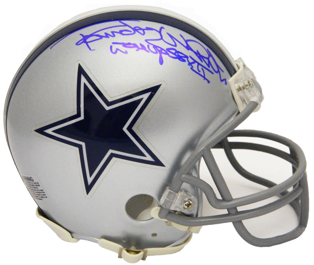 Randy White Signed Cowboys Riddell Replica Mini Helmet w/Co-MVP SB XII - WHIMIN301 - Randy White Signed Cowboys Riddell Replica Mini Helmet w/Co-MVP SB XII product image