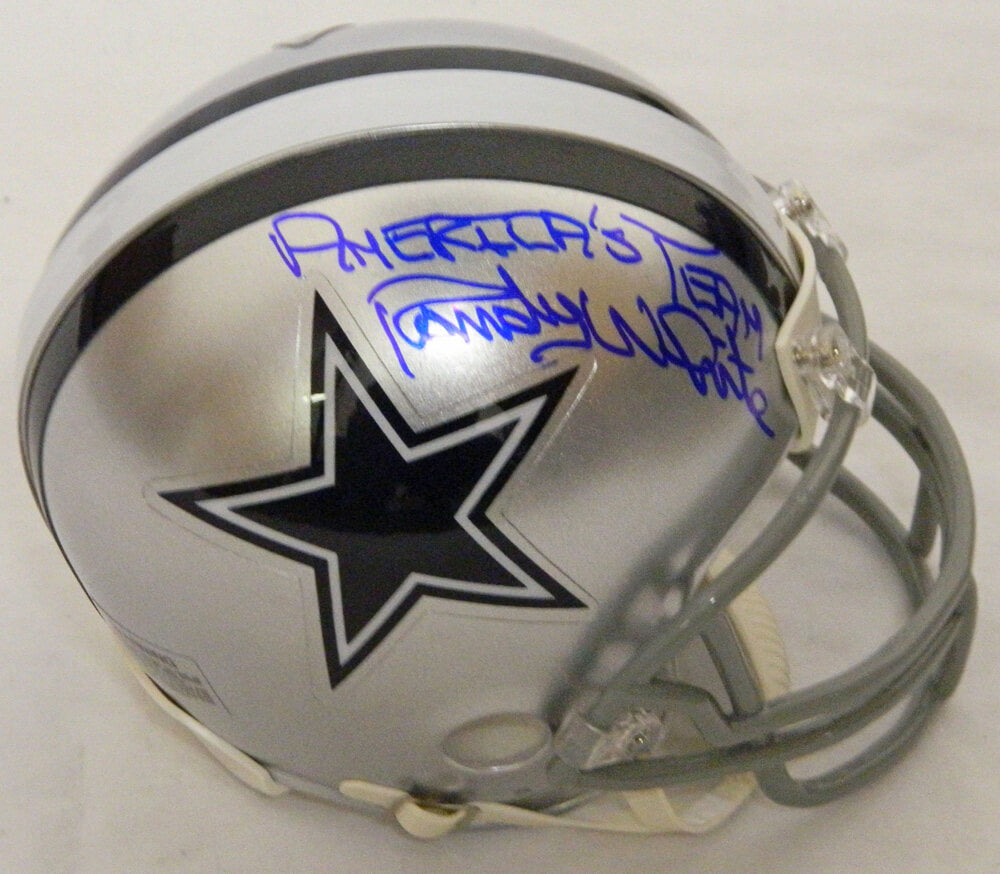 Randy White Signed Dallas Cowboys Riddell Replica Mini Helmet w/America's Team - WHIMIN303 - Randy White Signed Dallas Cowboys Riddell Replica Mini Helmet w/America's Team product image
