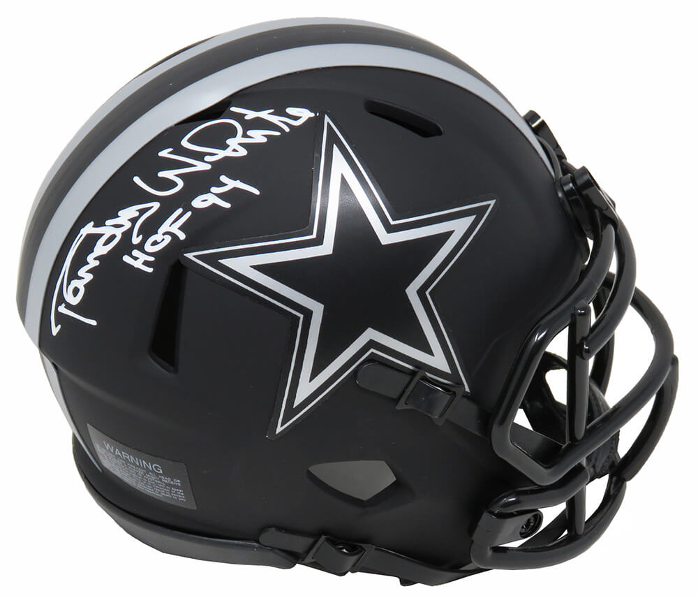 Randy White Signed Dallas Cowboys Eclipse Black Matte Riddell Speed Mini Helmet w/HOF'94 - WHIMIN307 - Randy White Signed Dallas Cowboys Eclipse Black Matte Riddell Speed Mini Helmet w/HOF'94 product image