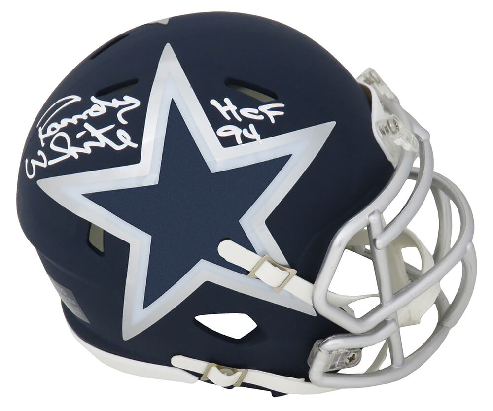 Randy White Signed Dallas Cowboys AMP Riddell Speed Mini Helmet w/HOF'94 - WHIMIN310 - Randy White Signed Dallas Cowboys AMP Riddell Speed Mini Helmet w/HOF'94 product image