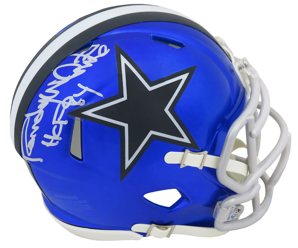 Randy White Signed Dallas Cowboys FLASH Riddell Speed Mini Helmet w/HOF'94 - WHIMIN315 - Randy White Signed Dallas Cowboys FLASH Riddell Speed Mini Helmet w/HOF'94 product image
