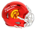 Charles White Signed USC Trojans Chrome Riddell Speed Mini Helmet w/79 Heisman - WHIMIN321 - Charles White Signed USC Trojans Chrome Riddell Speed Mini Helmet w/79 Heisman product image