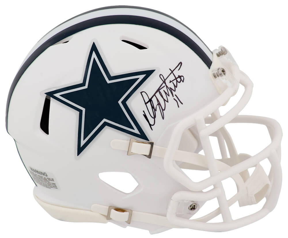 Danny White Signed Dallas Cowboys 2022 Alternate White Riddell Speed Mini Helmet - WHIMIN330 - Danny White Signed Dallas Cowboys 2022 Alternate White Riddell Speed Mini Helmet product image