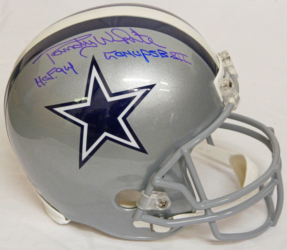 Randy White Signed Cowboys Riddell Full-Size Replica Helmet w/HOF 94, Co-MVP SB XII - WHIREP302 - Randy White Signed Cowboys Riddell Full-Size Replica Helmet w/HOF 94, Co-MVP SB XII product image