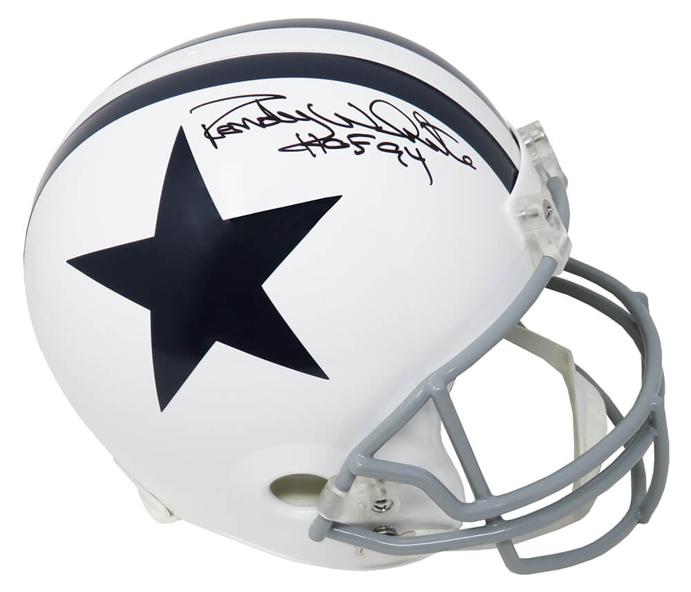 Randy White Signed Dallas Cowboys Throwback White Riddell Full-Size Replica Helmet w/HOF'94 - WHIREP308 - Randy White Signed Dallas Cowboys Throwback White Riddell Full-Size Replica Helmet w/HOF'94 product image