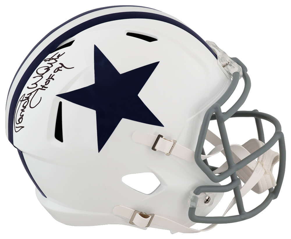 Randy White Signed Dallas Cowboys (1960-63 Style) Riddell Full Size Speed Replica Helmet w/HOF'94 - WHIREP316 - Randy White Signed Dallas Cowboys (1960-63 Style) Riddell Full Size Speed Replica Helmet w/HOF'94 product image