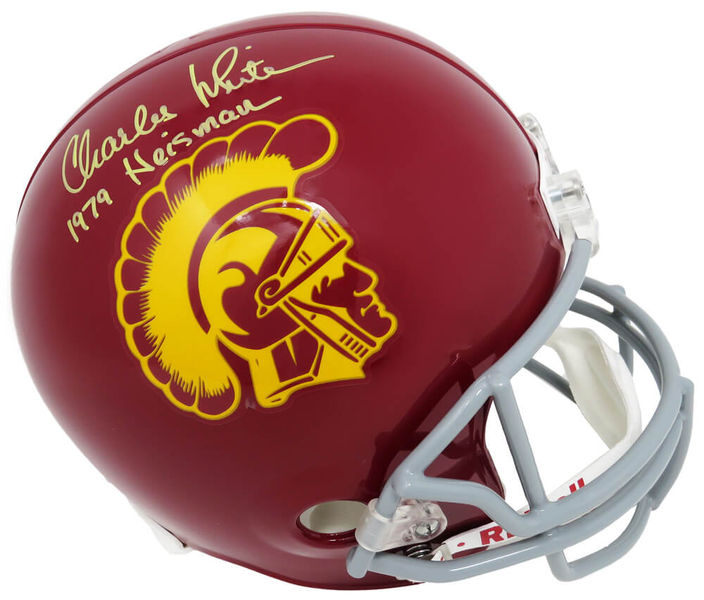 Charles White Signed USC Trojans Riddell Full Size Replica Helmet w/ 1979 Heisman - WHIREP320 - Charles White Signed USC Trojans Riddell Full Size Replica Helmet w/ 1979 Heisman product image