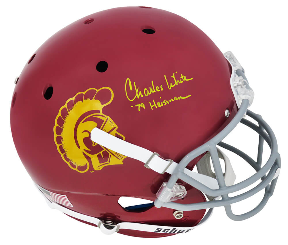 Charles White Signed USC Trojans Schutt Full Size Replica Helmet w/79 Heisman - WHIREP322 - Charles White Signed USC Trojans Schutt Full Size Replica Helmet w/79 Heisman product image