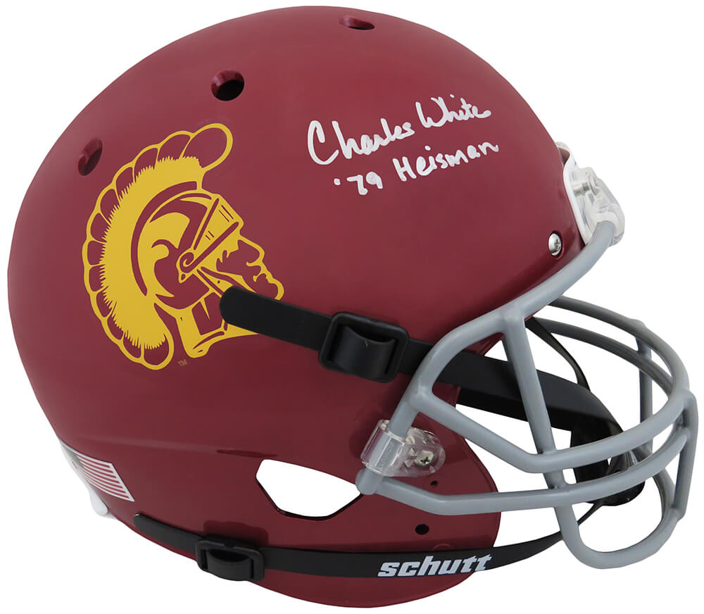 Charles White Signed USC Trojans Schutt Full Size Rep Helmet w/79 Heisman - WHIREP323 - Charles White Signed USC Trojans Schutt Full Size Rep Helmet w/79 Heisman product image