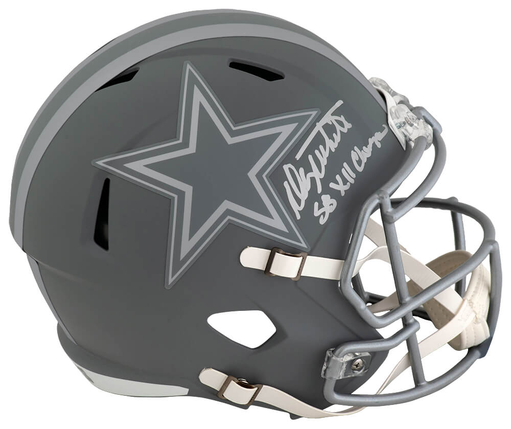 Danny White Signed Dallas Cowboys SLATE Riddell Full Size Speed Replica Helmet w/SB XII Champs - WHIREP332 - Danny White Signed Dallas Cowboys SLATE Riddell Full Size Speed Replica Helmet w/SB XII Champs product image