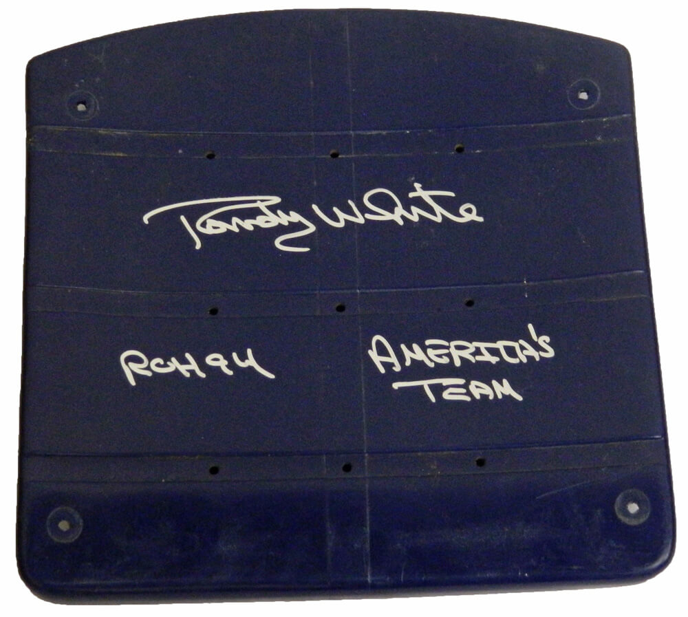 Randy White Signed Cowboys Texas Stadium Blue Stadium Seat Bottom w/ROH 94, America's Team - WHISTB303 - Randy White Signed Cowboys Texas Stadium Blue Stadium Seat Bottom w/ROH 94, America's Team product image