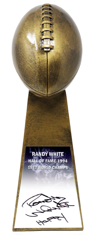 Randy White Signed Football World Champion 15 Inch Replica Gold Trophy w/HOF'94 - WHITRO301 - Randy White Signed Football World Champion 15 Inch Replica Gold Trophy w/HOF'94 product image