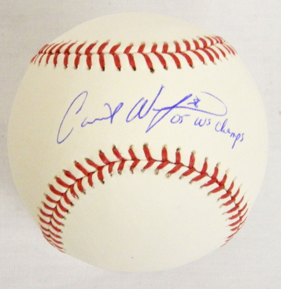 Chris Widger Signed Rawlings Official MLB Baseball w/05 WS Champs - WIDBSB100 - Chris Widger Signed Rawlings Official MLB Baseball w/05 WS Champs product image